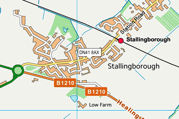 DN41 8AX map - OS VectorMap District (Ordnance Survey)