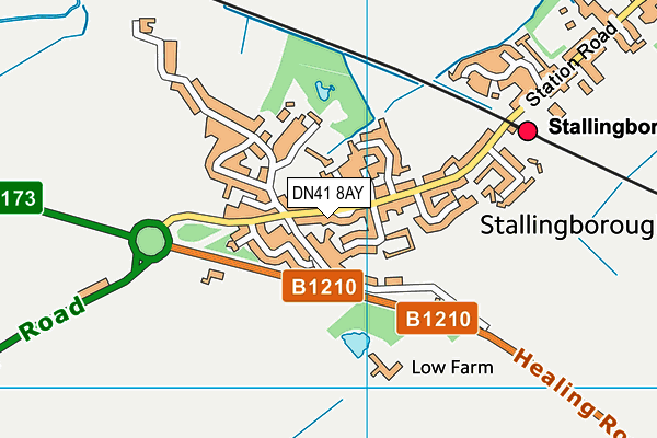 DN41 8AY map - OS VectorMap District (Ordnance Survey)