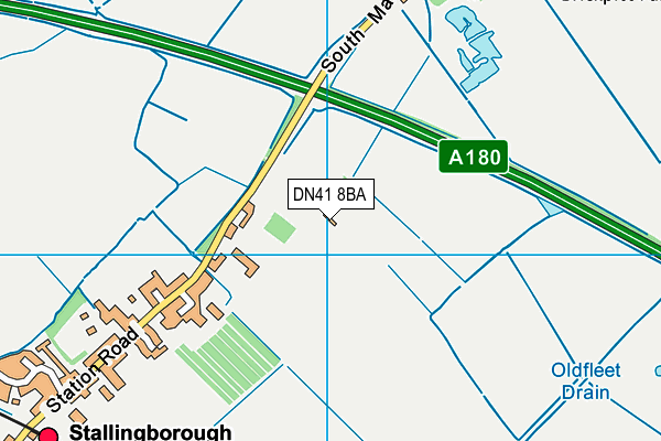 DN41 8BA map - OS VectorMap District (Ordnance Survey)