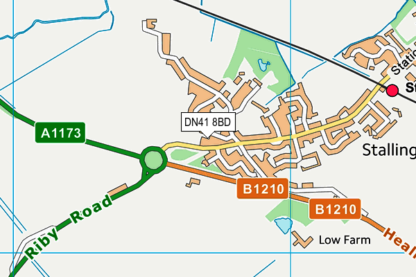 DN41 8BD map - OS VectorMap District (Ordnance Survey)