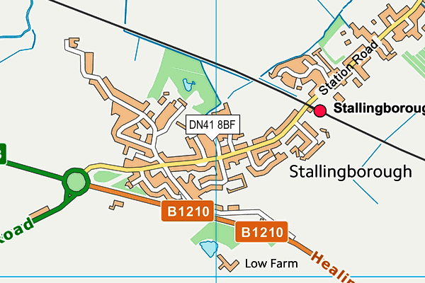 DN41 8BF map - OS VectorMap District (Ordnance Survey)