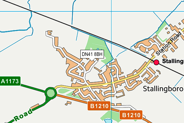 DN41 8BH map - OS VectorMap District (Ordnance Survey)