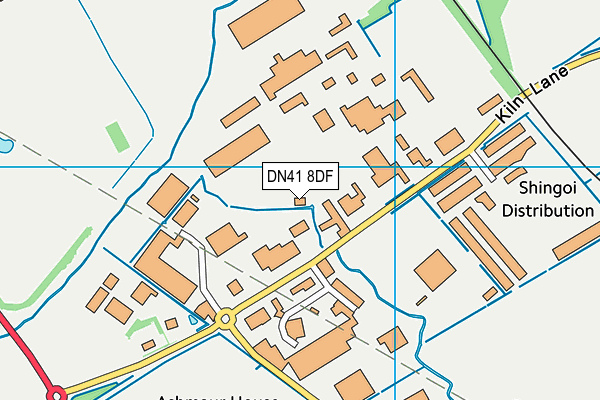 DN41 8DF map - OS VectorMap District (Ordnance Survey)