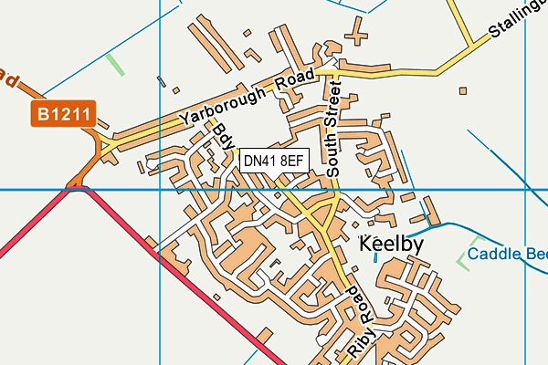 Keelby Primary Academy map (DN41 8EF) - OS VectorMap District (Ordnance Survey)