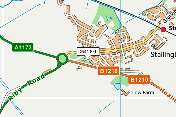 DN41 8FL map - OS VectorMap District (Ordnance Survey)