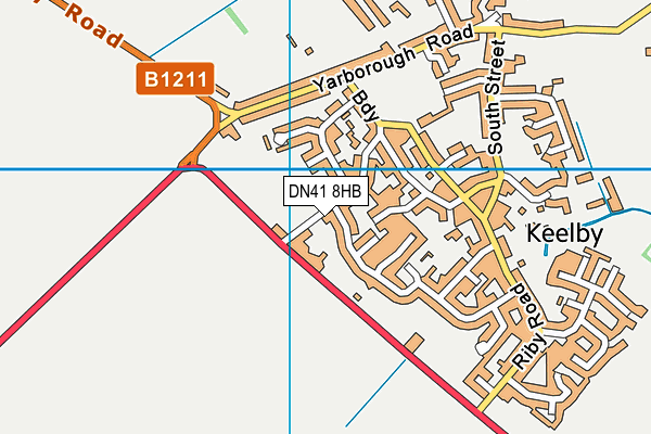 DN41 8HB map - OS VectorMap District (Ordnance Survey)