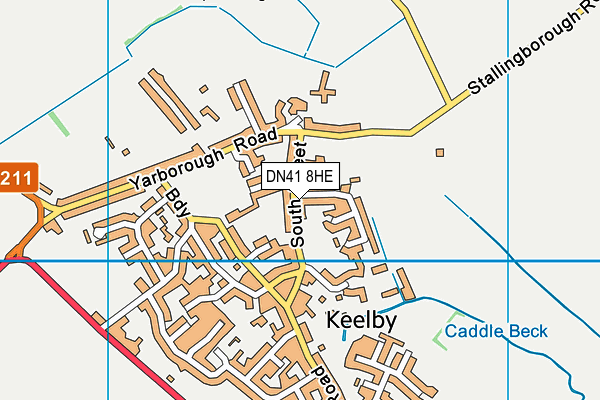 DN41 8HE map - OS VectorMap District (Ordnance Survey)