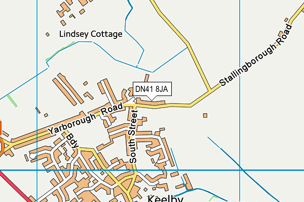 Keelby Sports Association map (DN41 8JA) - OS VectorMap District (Ordnance Survey)