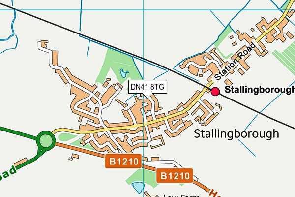 Stallingborough Playing Fields map (DN41 8TG) - OS VectorMap District (Ordnance Survey)