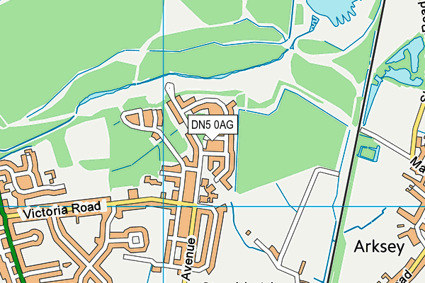 DN5 0AG map - OS VectorMap District (Ordnance Survey)