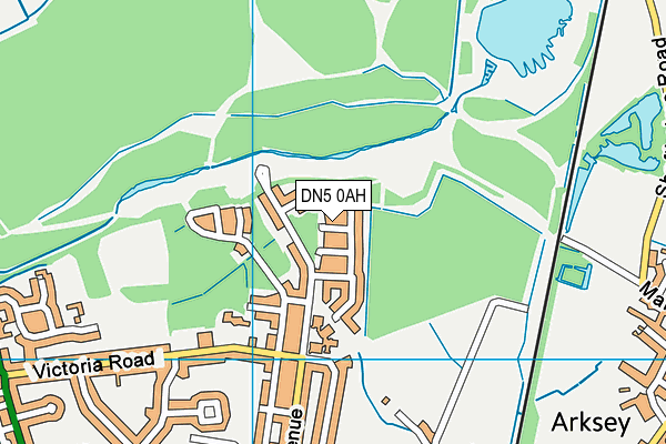 DN5 0AH map - OS VectorMap District (Ordnance Survey)