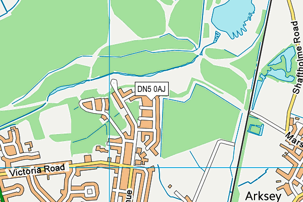 DN5 0AJ map - OS VectorMap District (Ordnance Survey)