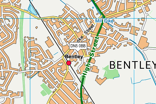 DN5 0BB map - OS VectorMap District (Ordnance Survey)