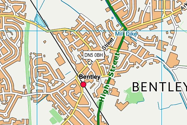 DN5 0BH map - OS VectorMap District (Ordnance Survey)