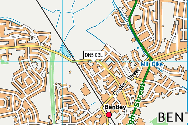 DN5 0BL map - OS VectorMap District (Ordnance Survey)