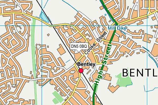 DN5 0BQ map - OS VectorMap District (Ordnance Survey)