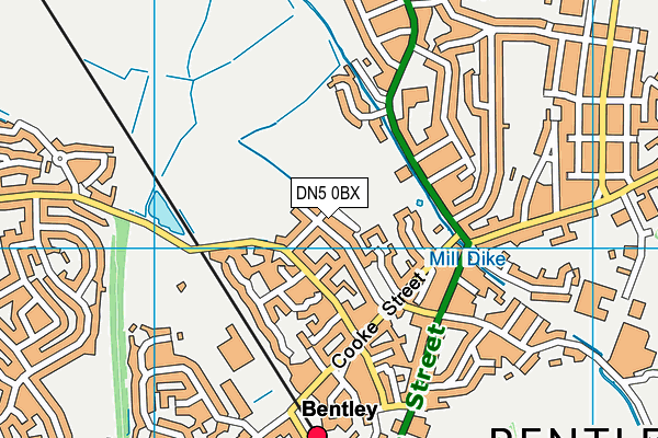 DN5 0BX map - OS VectorMap District (Ordnance Survey)