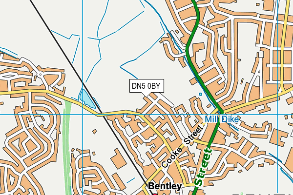 DN5 0BY map - OS VectorMap District (Ordnance Survey)