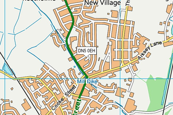 DN5 0EH map - OS VectorMap District (Ordnance Survey)