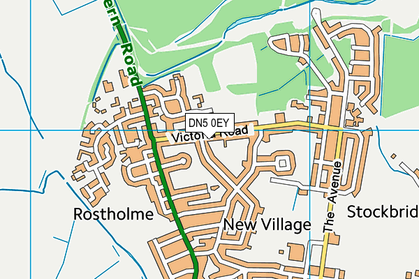Victoria Road Park (Closed) map (DN5 0EY) - OS VectorMap District (Ordnance Survey)