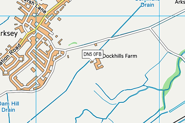 DN5 0FB map - OS VectorMap District (Ordnance Survey)
