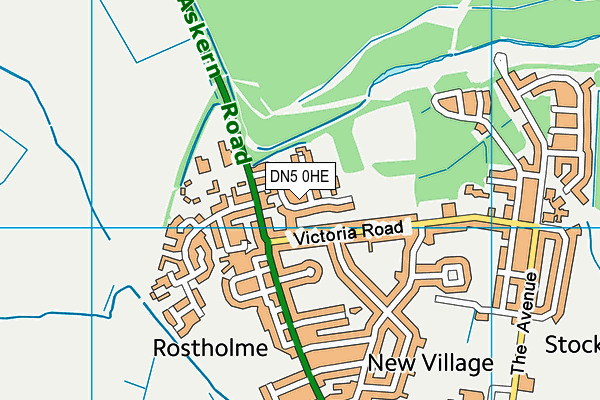 DN5 0HE map - OS VectorMap District (Ordnance Survey)