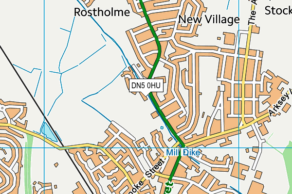 DN5 0HU map - OS VectorMap District (Ordnance Survey)