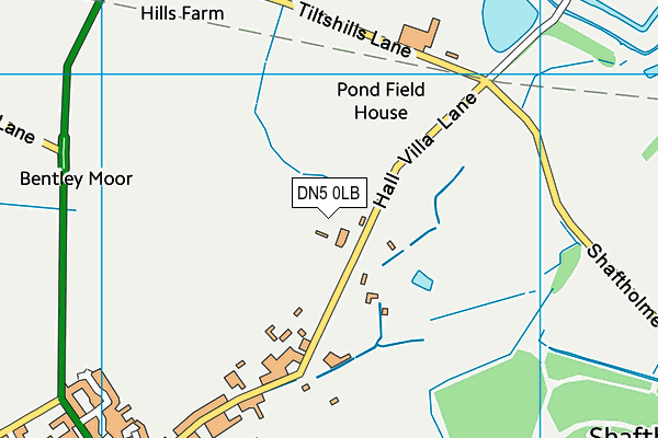 DN5 0LB map - OS VectorMap District (Ordnance Survey)