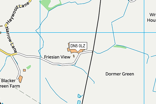 DN5 0LZ map - OS VectorMap District (Ordnance Survey)