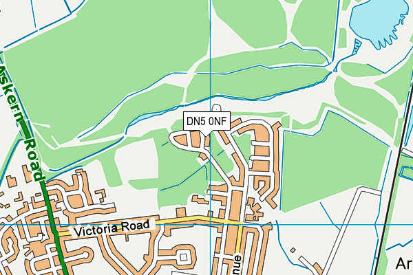 DN5 0NF map - OS VectorMap District (Ordnance Survey)