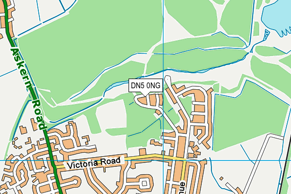 DN5 0NG map - OS VectorMap District (Ordnance Survey)