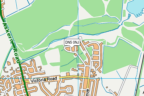 DN5 0NJ map - OS VectorMap District (Ordnance Survey)