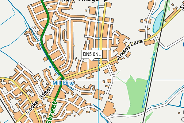 DN5 0NL map - OS VectorMap District (Ordnance Survey)