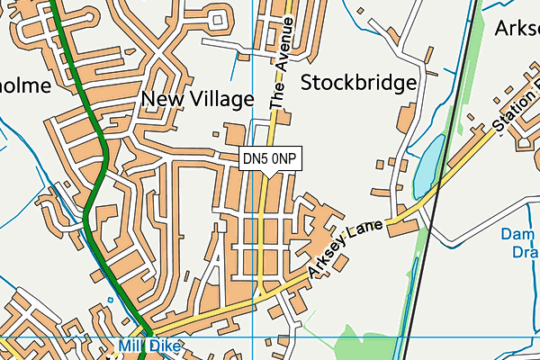 Afc Bentley map (DN5 0NP) - OS VectorMap District (Ordnance Survey)