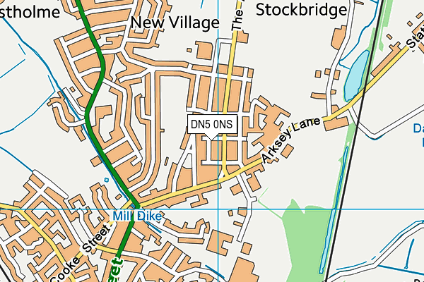 DN5 0NS map - OS VectorMap District (Ordnance Survey)