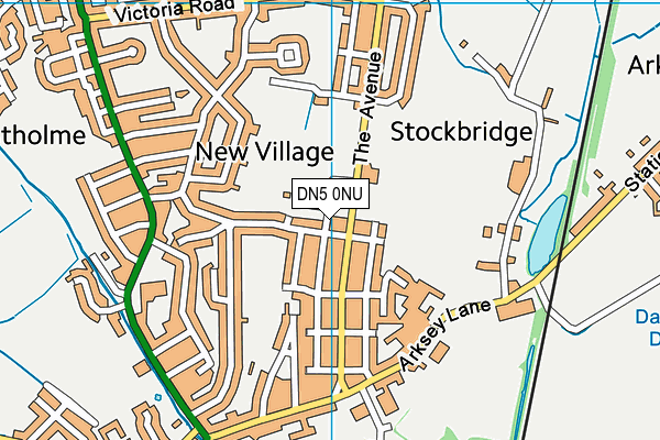 Bentley New Village Primary School map (DN5 0NU) - OS VectorMap District (Ordnance Survey)