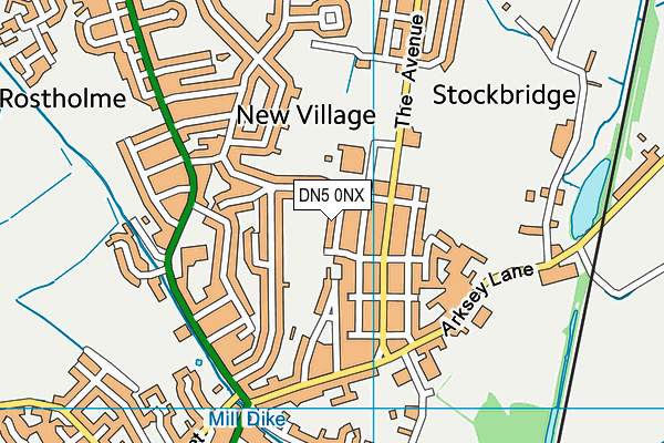 DN5 0NX map - OS VectorMap District (Ordnance Survey)