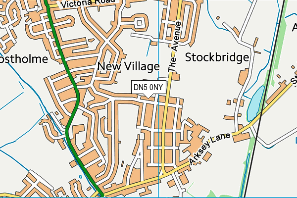 DN5 0NY map - OS VectorMap District (Ordnance Survey)