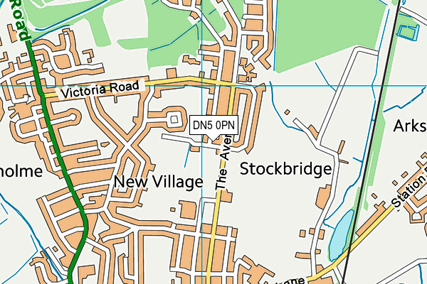 Bentley Colliery Cricket Club map (DN5 0PN) - OS VectorMap District (Ordnance Survey)