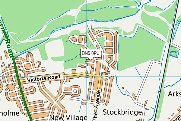 DN5 0PU map - OS VectorMap District (Ordnance Survey)
