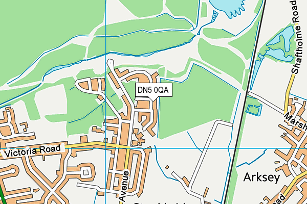 DN5 0QA map - OS VectorMap District (Ordnance Survey)