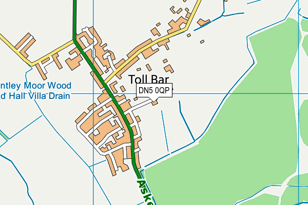 Doncaster Tollbar Amateur Rugby League Football Club map (DN5 0QP) - OS VectorMap District (Ordnance Survey)