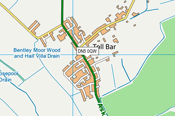 DN5 0QW map - OS VectorMap District (Ordnance Survey)