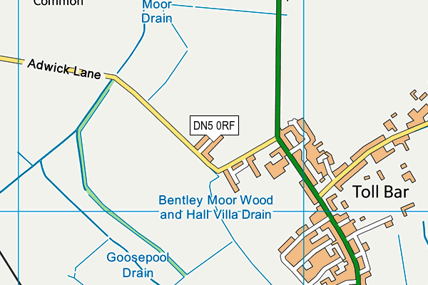 DN5 0RF map - OS VectorMap District (Ordnance Survey)