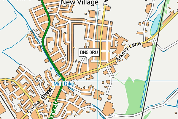 DN5 0RU map - OS VectorMap District (Ordnance Survey)