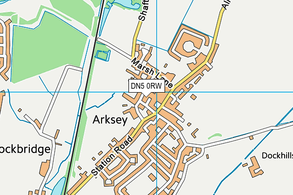 DN5 0RW map - OS VectorMap District (Ordnance Survey)