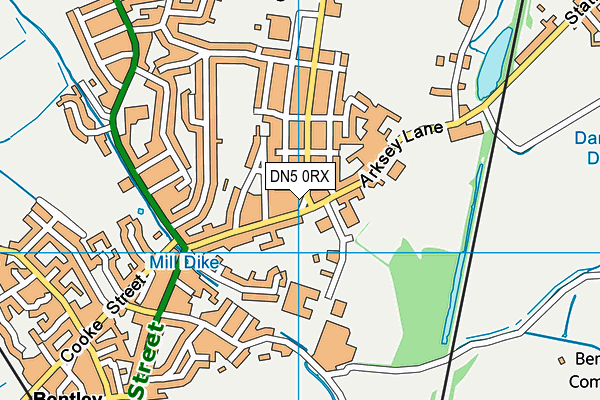 DN5 0RX map - OS VectorMap District (Ordnance Survey)