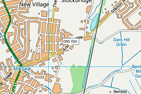 DN5 0SA map - OS VectorMap District (Ordnance Survey)