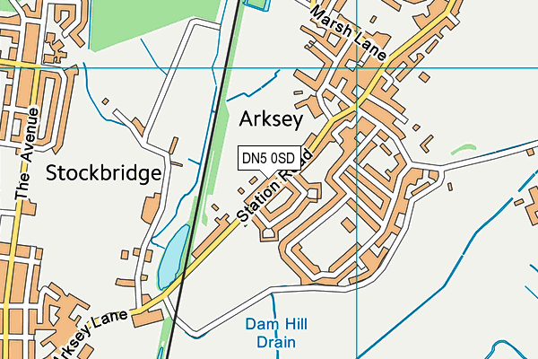 Arksey Park map (DN5 0SD) - OS VectorMap District (Ordnance Survey)