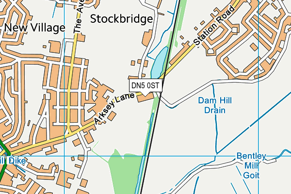 DN5 0ST map - OS VectorMap District (Ordnance Survey)